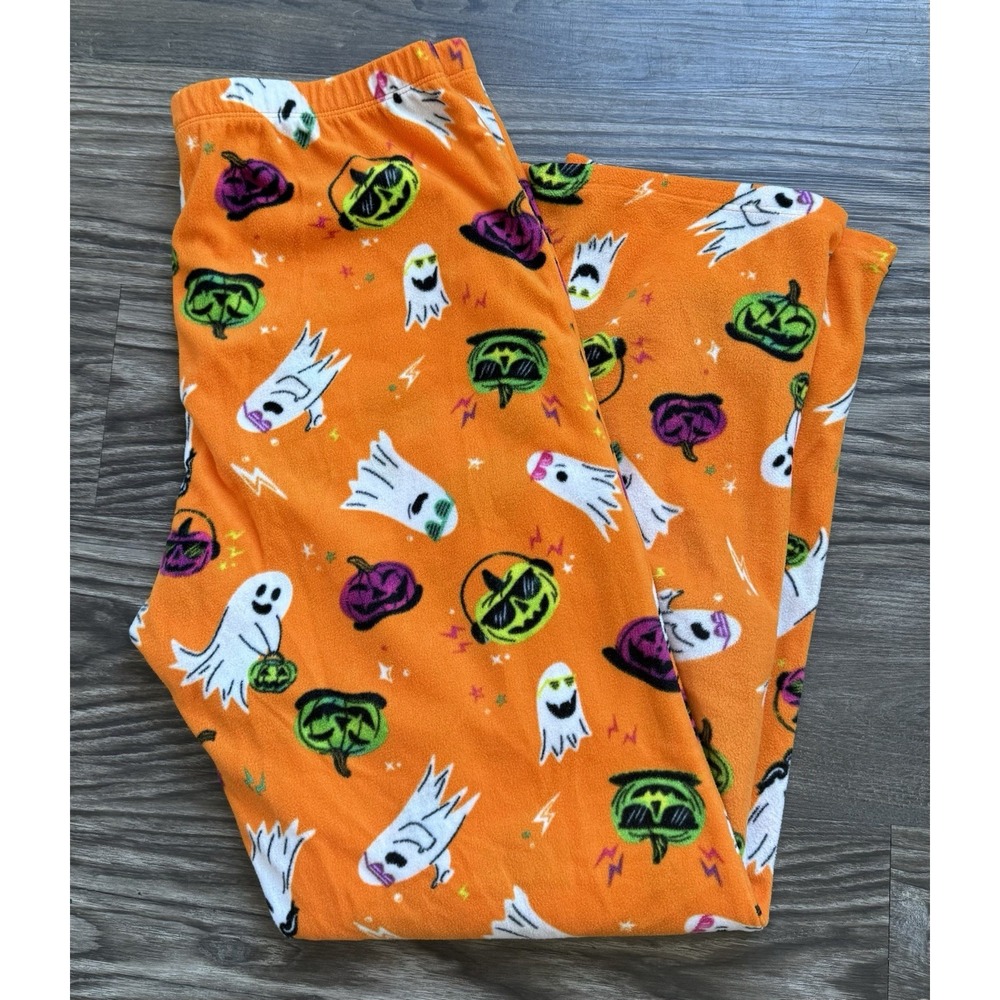 Hyde & Eek! Pajama Pants size XS Womens- Halloween/Orange/Ghosts/Pumpkins NWT